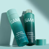 No rinse hydrating cream cleanser and nourishing oil cleanser bundle from Sami.