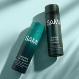 Get clearer, glowier skin with the Refine & Nourish Bundle featuring nourishing oil cleanser and refining exfoliator from SAMI.
