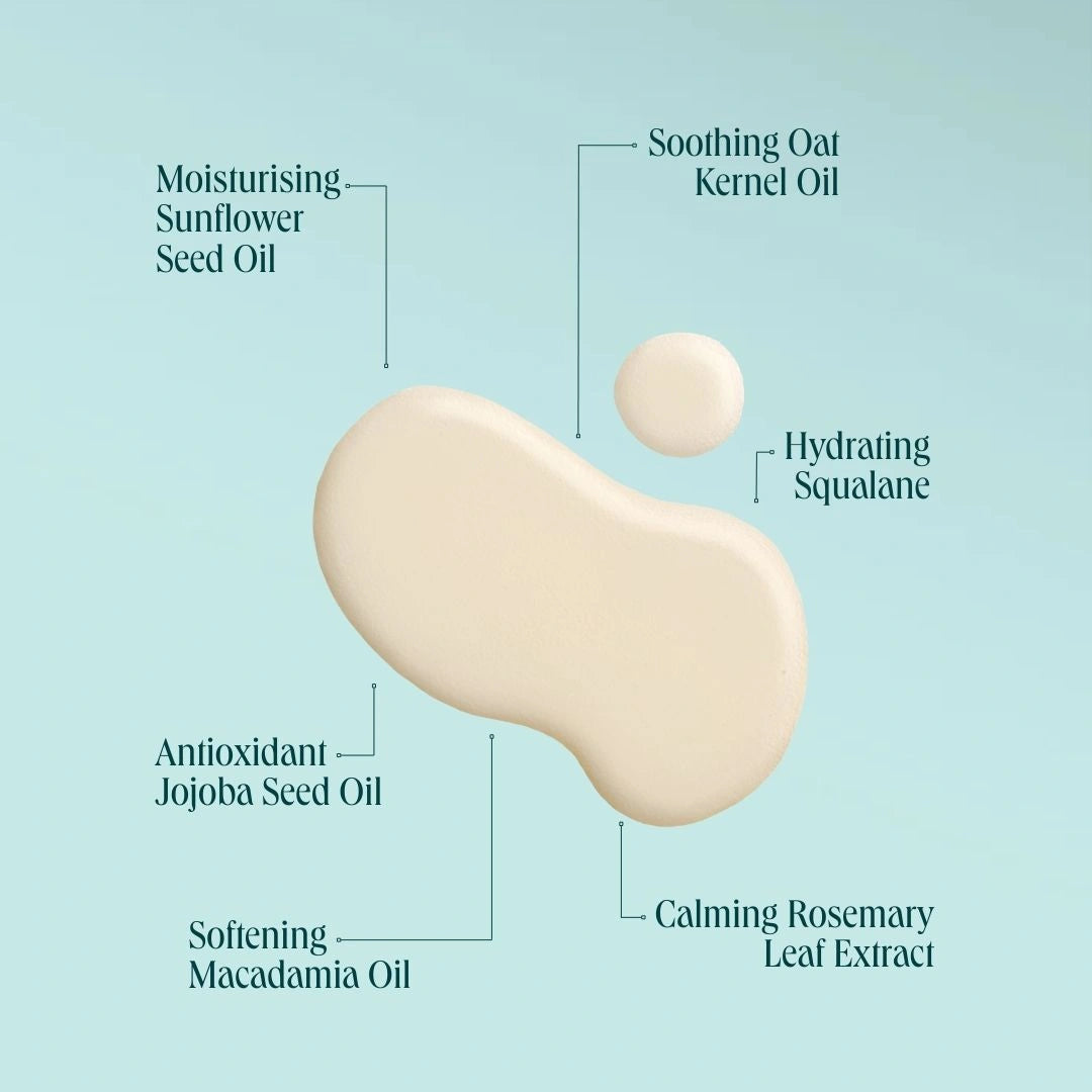 Hydrating and antioxidant-rich ingredients used in SAMI Nourishing Oil Cleanser